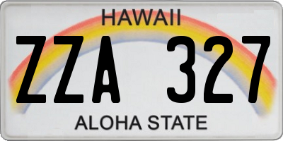 HI license plate ZZA327