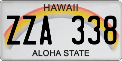 HI license plate ZZA338