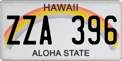 HI license plate ZZA396