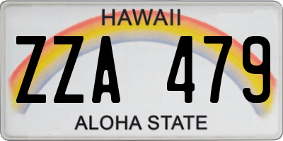 HI license plate ZZA479