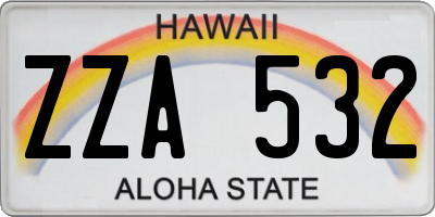 HI license plate ZZA532