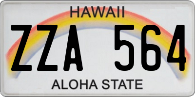 HI license plate ZZA564