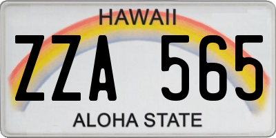 HI license plate ZZA565