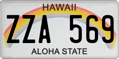 HI license plate ZZA569