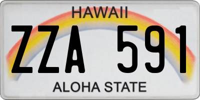 HI license plate ZZA591