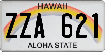 HI license plate ZZA621