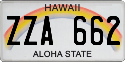HI license plate ZZA662