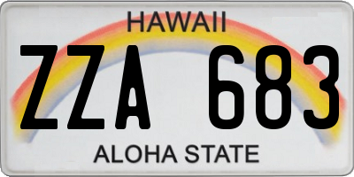 HI license plate ZZA683