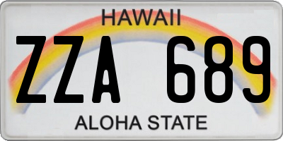 HI license plate ZZA689
