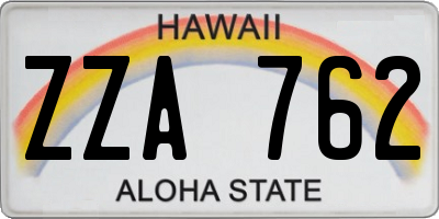HI license plate ZZA762