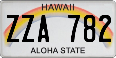 HI license plate ZZA782