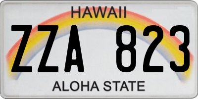HI license plate ZZA823