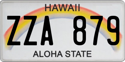 HI license plate ZZA879