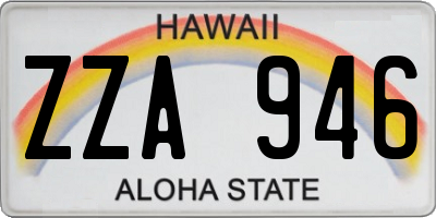 HI license plate ZZA946