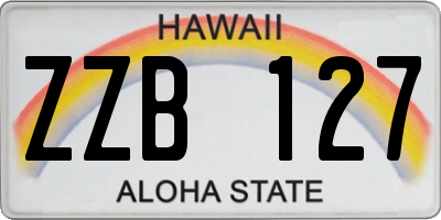 HI license plate ZZB127
