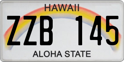 HI license plate ZZB145