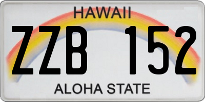 HI license plate ZZB152