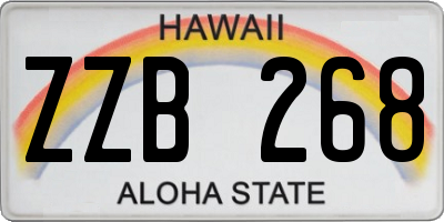 HI license plate ZZB268