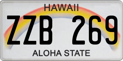 HI license plate ZZB269