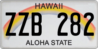 HI license plate ZZB282