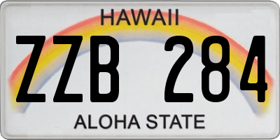 HI license plate ZZB284