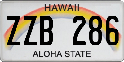 HI license plate ZZB286