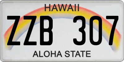 HI license plate ZZB307
