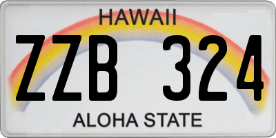 HI license plate ZZB324