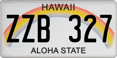 HI license plate ZZB327