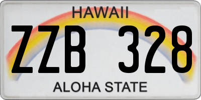 HI license plate ZZB328