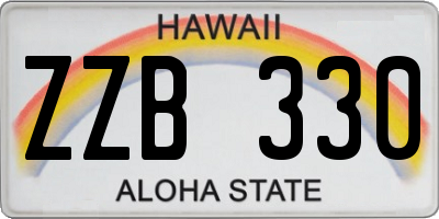 HI license plate ZZB330