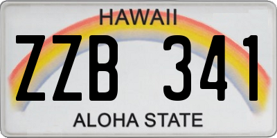 HI license plate ZZB341