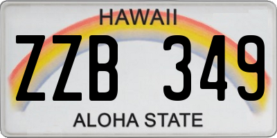 HI license plate ZZB349