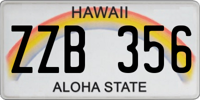 HI license plate ZZB356
