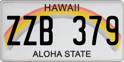 HI license plate ZZB379