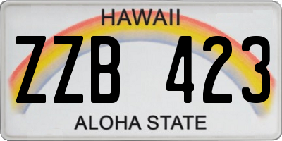 HI license plate ZZB423