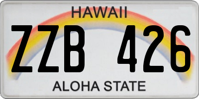 HI license plate ZZB426