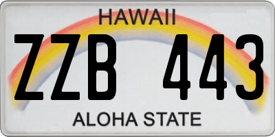 HI license plate ZZB443