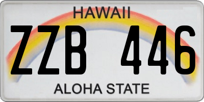 HI license plate ZZB446