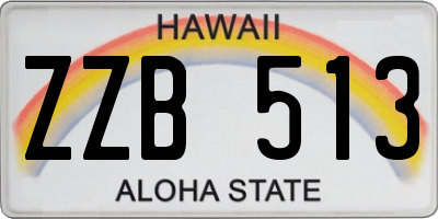 HI license plate ZZB513