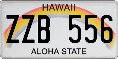 HI license plate ZZB556