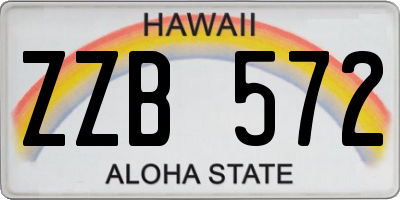 HI license plate ZZB572