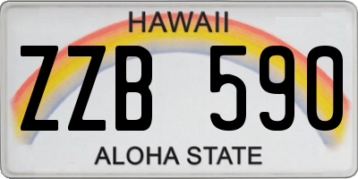 HI license plate ZZB590