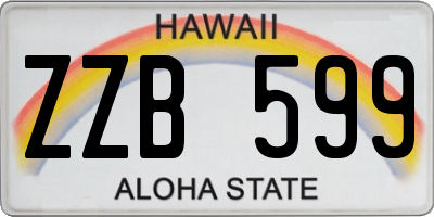 HI license plate ZZB599