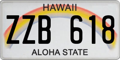 HI license plate ZZB618