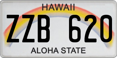 HI license plate ZZB620