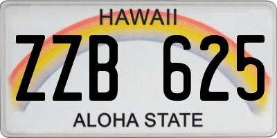 HI license plate ZZB625