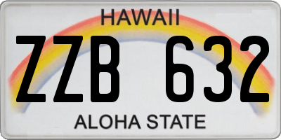HI license plate ZZB632