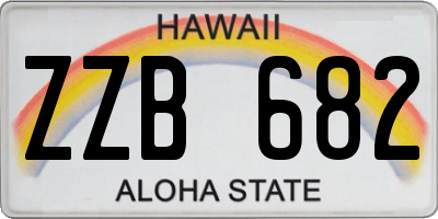 HI license plate ZZB682