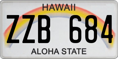 HI license plate ZZB684